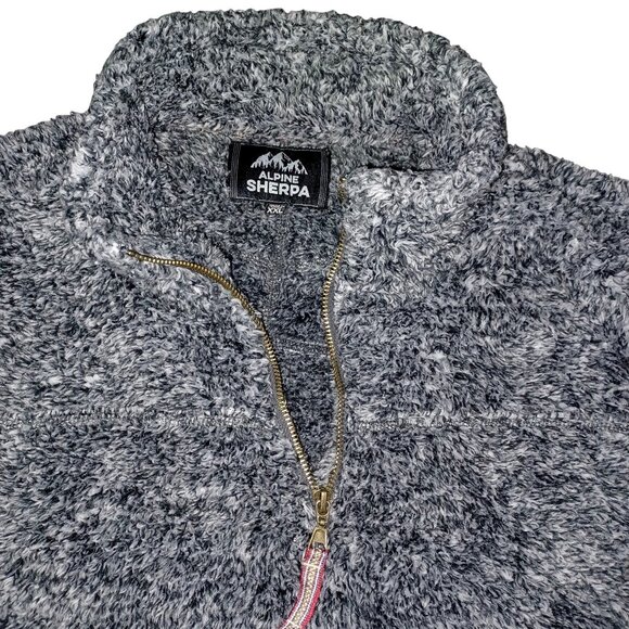 Alpine Sherpa Pullover Relaxed Cabincore 1/4 Zip Cozy Boxy Jacket Top Wms XXL - Picture 5 of 9